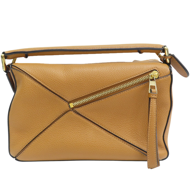 棕色 牛皮 Small Puzzle 肩背包【LOEWE 羅威】-1