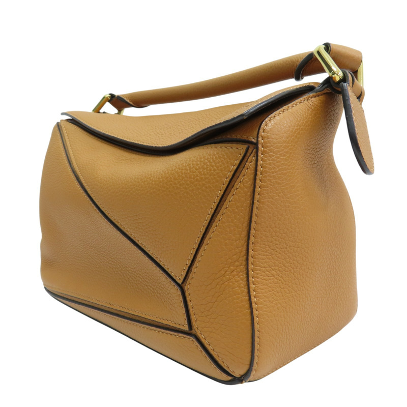 棕色 牛皮 Small Puzzle 肩背包【LOEWE 羅威】-2