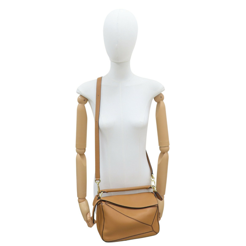 棕色 牛皮 Small Puzzle 肩背包【LOEWE 羅威】-9