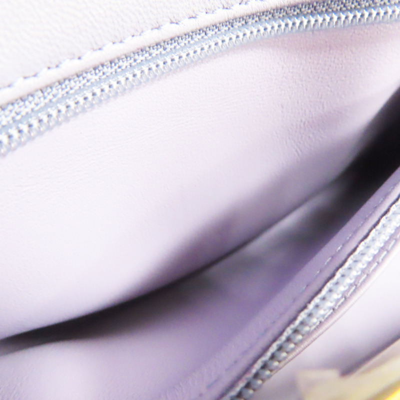 紫色 菱格紋 羊皮 手把 鏈帶 肩背包【CHANEL 香奈兒】 AS2431-5