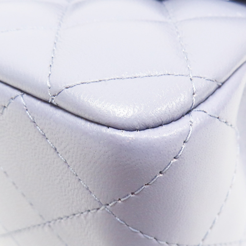 紫色 菱格紋 羊皮 手把 鏈帶 肩背包【CHANEL 香奈兒】 AS2431-10