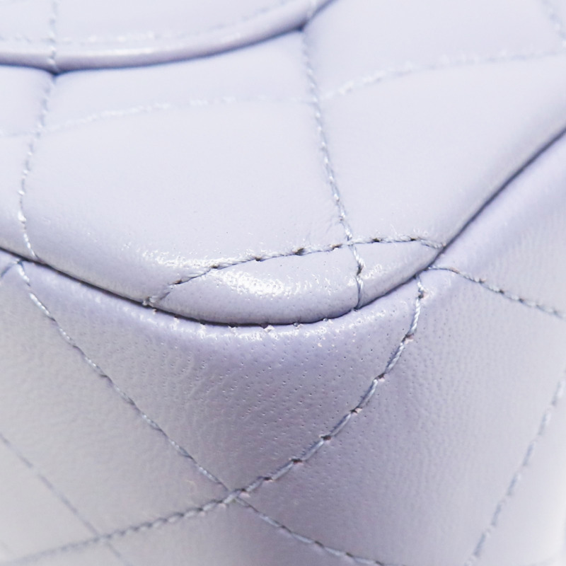 紫色 菱格紋 羊皮 手把 鏈帶 肩背包【CHANEL 香奈兒】 AS2431-12