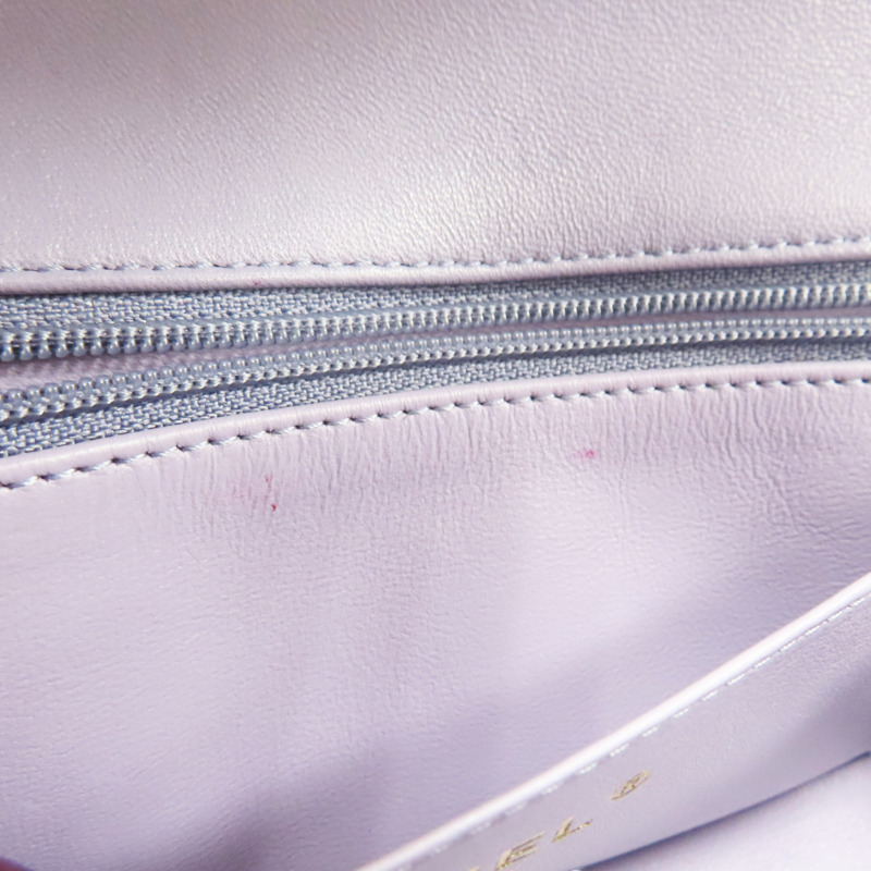 紫色 菱格紋 羊皮 手把 鏈帶 肩背包【CHANEL 香奈兒】 AS2431-14