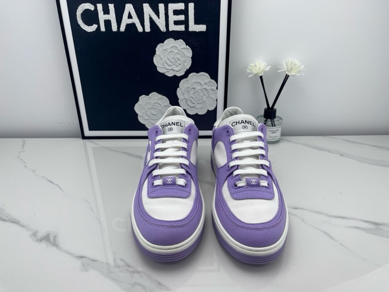 99新Chanel香奈兒 24c白紫板鞋 38碼成色如圖-0