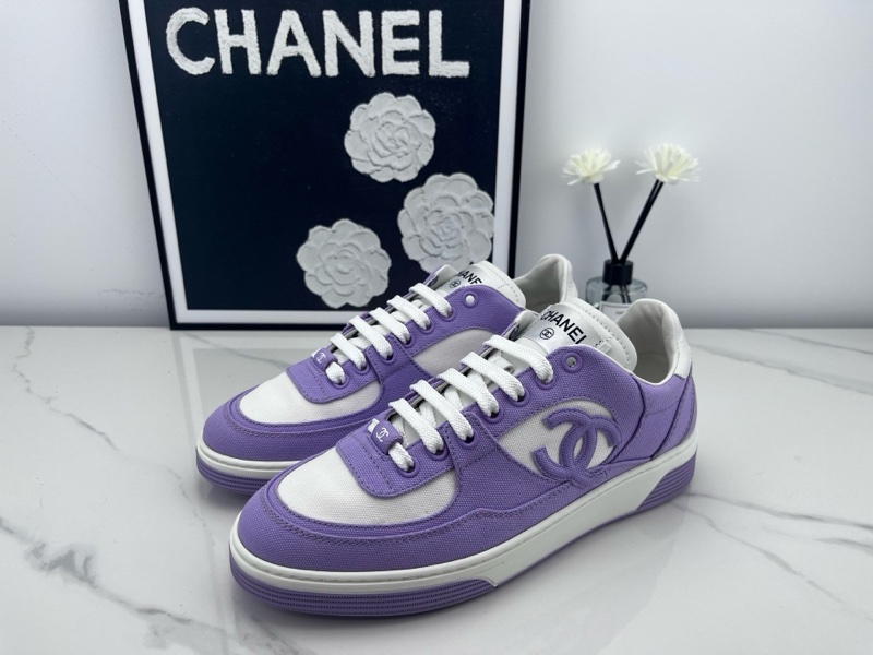 99新Chanel香奈兒 24c白紫板鞋 38碼成色如圖-1