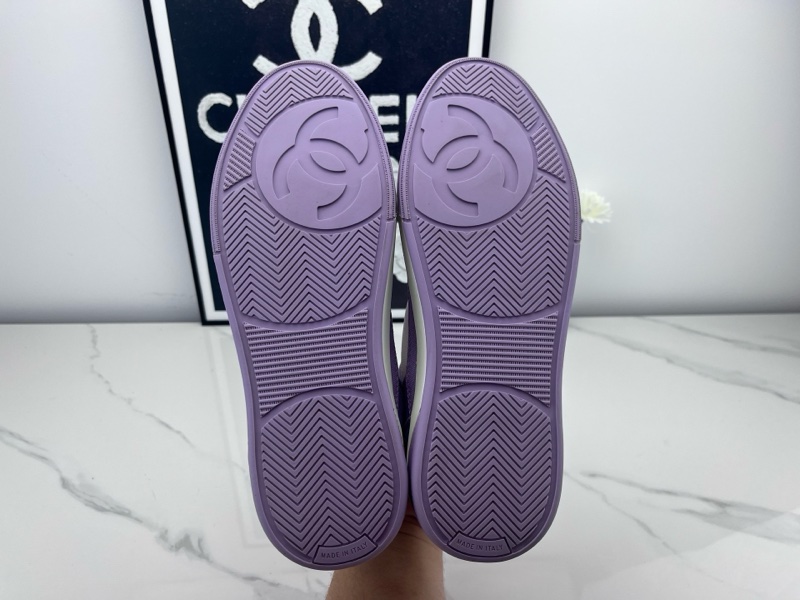 99新Chanel香奈兒 24c白紫板鞋 38碼成色如圖-7