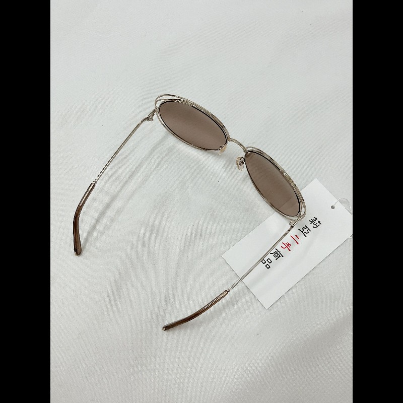 莉亞精品♡Chloe 香檳金圓框墨鏡 近新美品-3