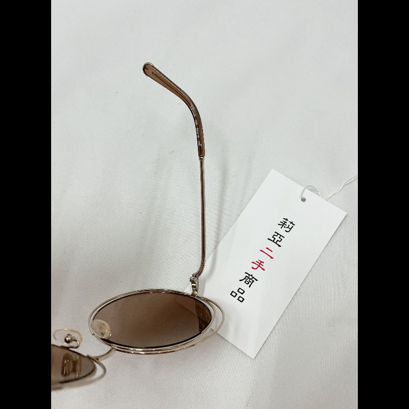 莉亞精品♡Chloe 香檳金圓框墨鏡 近新美品-6