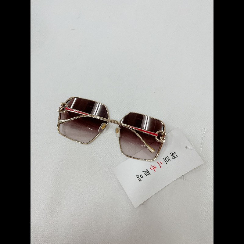 莉亞精品♡Gucci 紅綠琺瑯飾邊墨鏡 近新美品-4