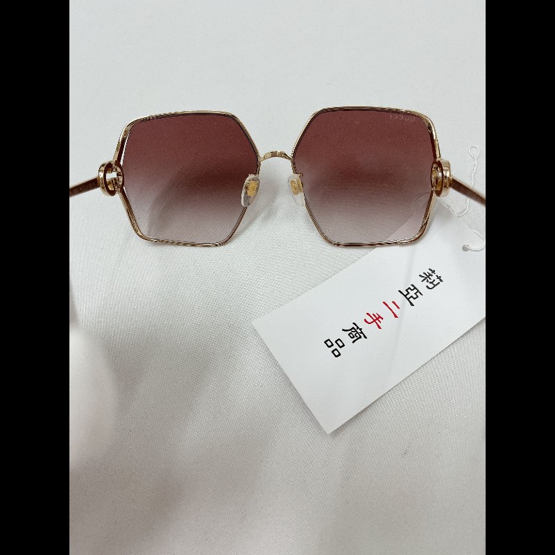 莉亞精品♡Gucci 紅綠琺瑯飾邊墨鏡 近新美品-9