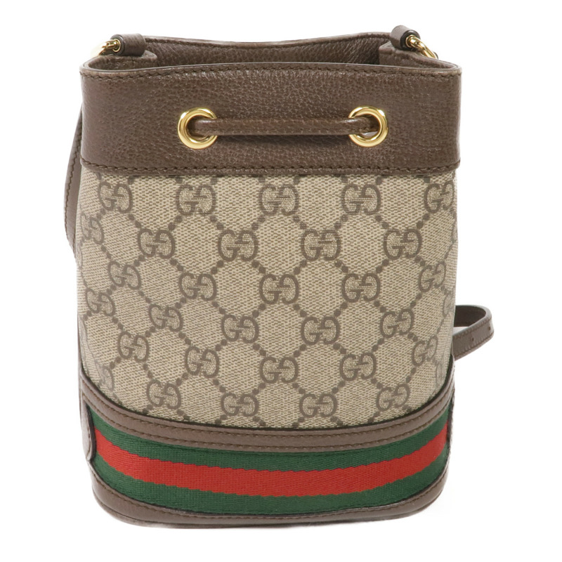 GUCCI 塗層帆布Ophidia Mini Bucket金扣肩背袋-1