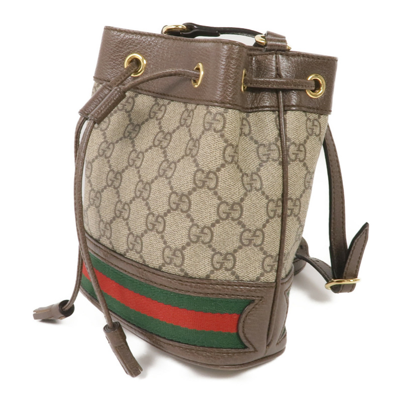 GUCCI 塗層帆布Ophidia Mini Bucket金扣肩背袋-2