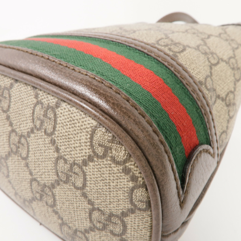 GUCCI 塗層帆布Ophidia Mini Bucket金扣肩背袋-6