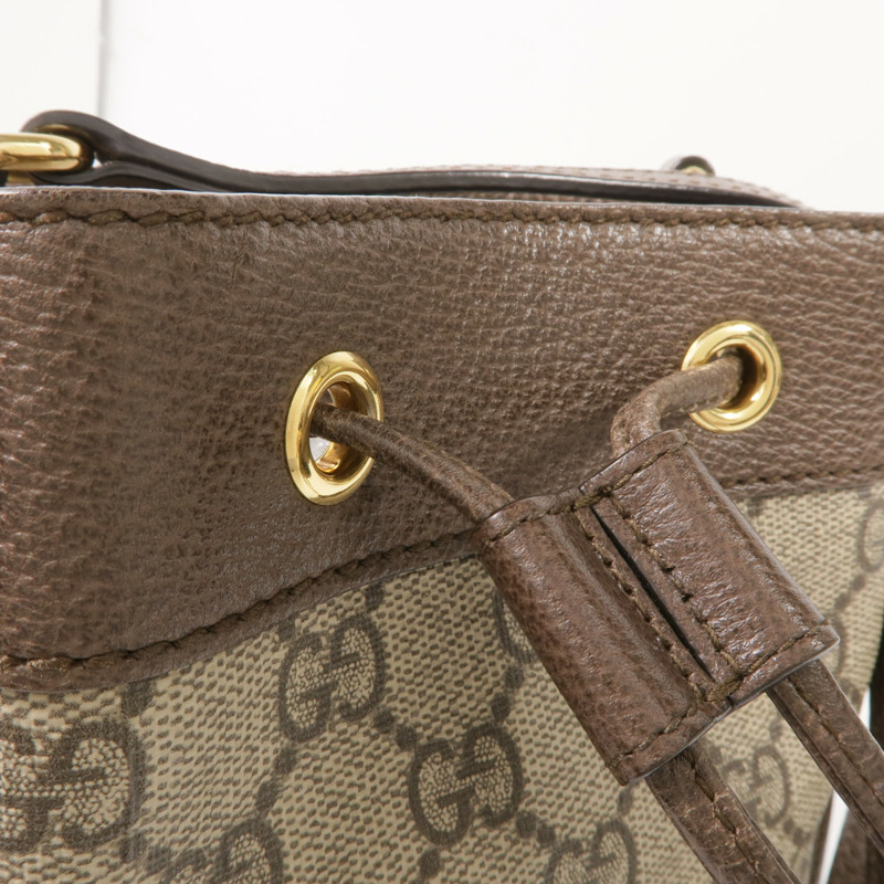 GUCCI 塗層帆布Ophidia Mini Bucket金扣肩背袋-8