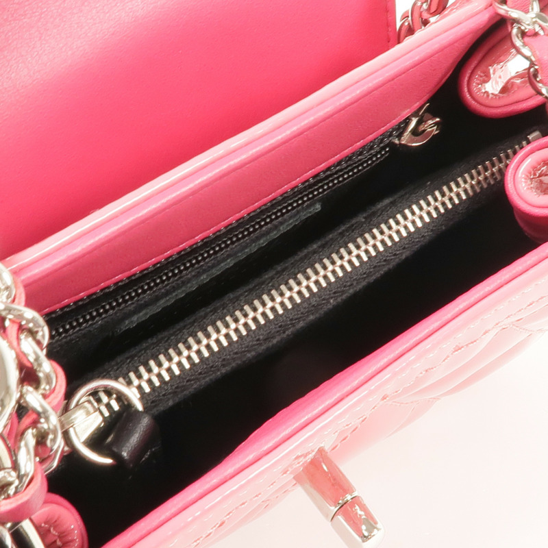 CHANEL 漆皮皮革Chain Shoulder銀扣鏈帶肩背袋-10