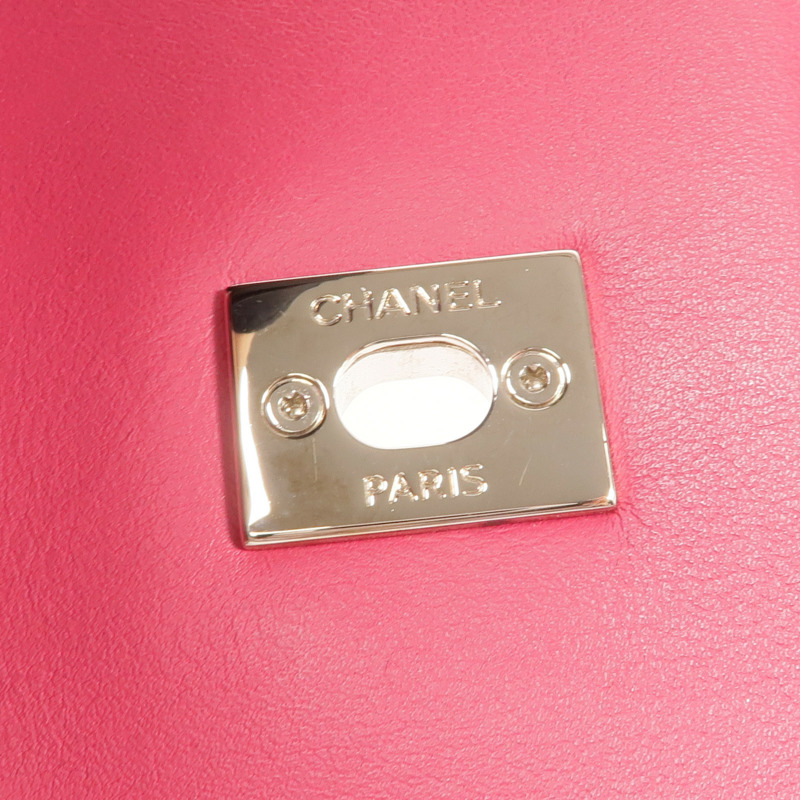 CHANEL 漆皮皮革Chain Shoulder銀扣鏈帶肩背袋-11