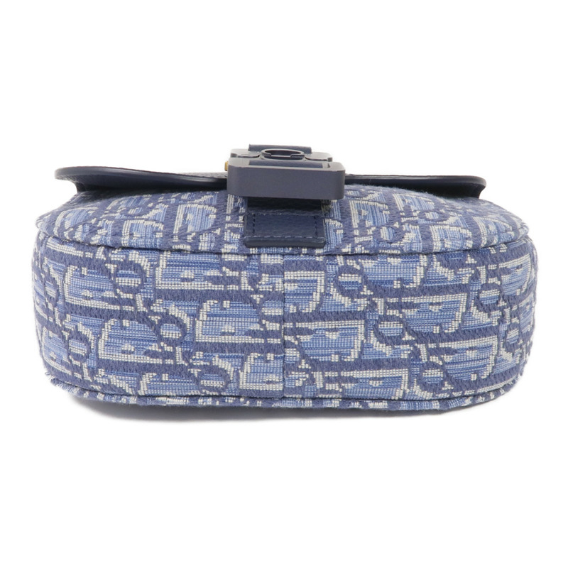 Dior 帆布/牛皮皮革Mini Saddle Messenger Bag金扣肩背袋-3