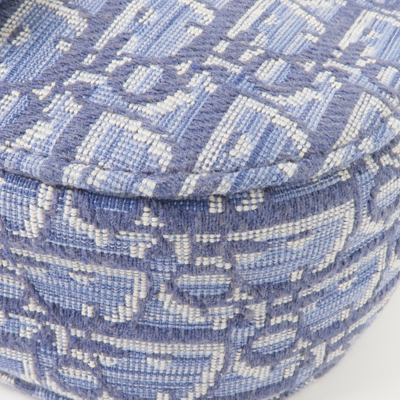 Dior 帆布/牛皮皮革Mini Saddle Messenger Bag金扣肩背袋-5