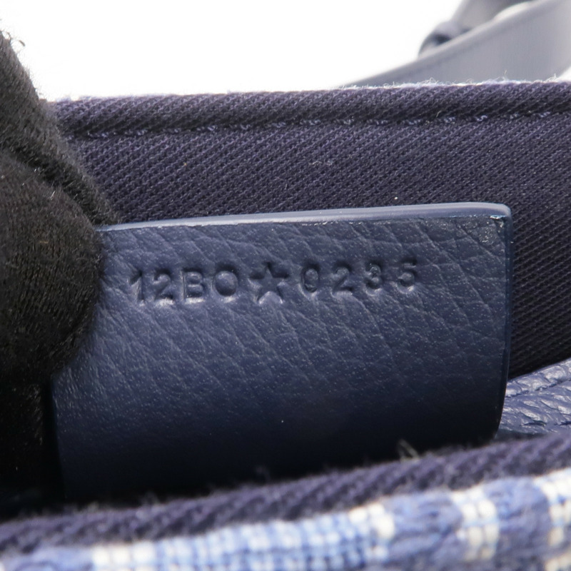 Dior 帆布/牛皮皮革Mini Saddle Messenger Bag金扣肩背袋-12