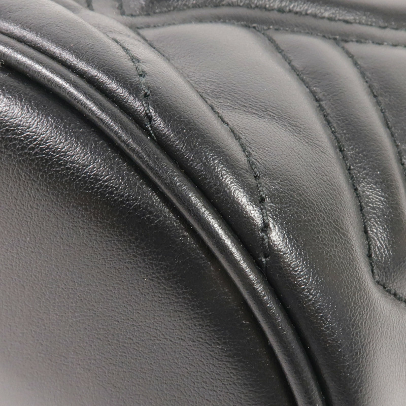 GUCCI 皮革GG Marmont Mini Bucket Bag金扣鏈帶肩背袋-11
