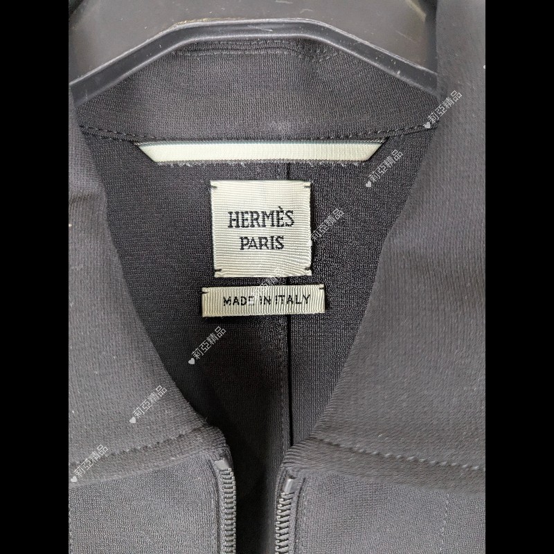 莉亞精品♡Hermes 黑色拉鏈夾克 尺碼34 全新閒置-6