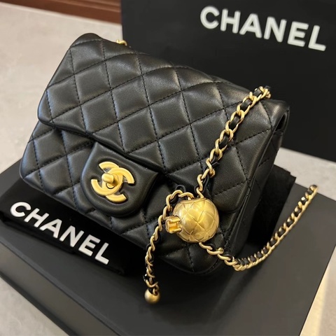 「JL精品代購」97新 Chanel 香奈兒 黑金 金球方胖cf17 Ic 芯片款