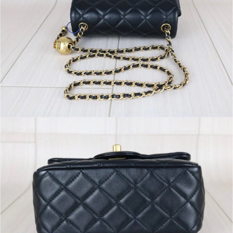 「JL精品代購」97新 Chanel 香奈兒 黑金 金球方胖cf17 Ic 芯片款-4