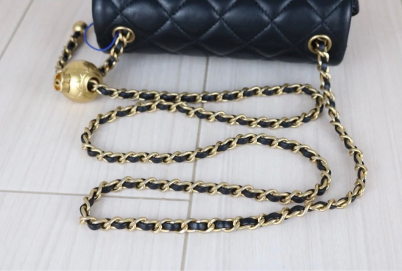 「JL精品代購」97新 Chanel 香奈兒 黑金 金球方胖cf17 Ic 芯片款-8