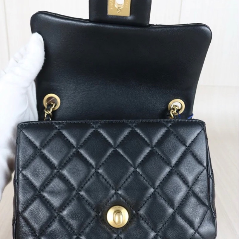 「JL精品代購」97新 Chanel 香奈兒 黑金 金球方胖cf17 Ic 芯片款-11
