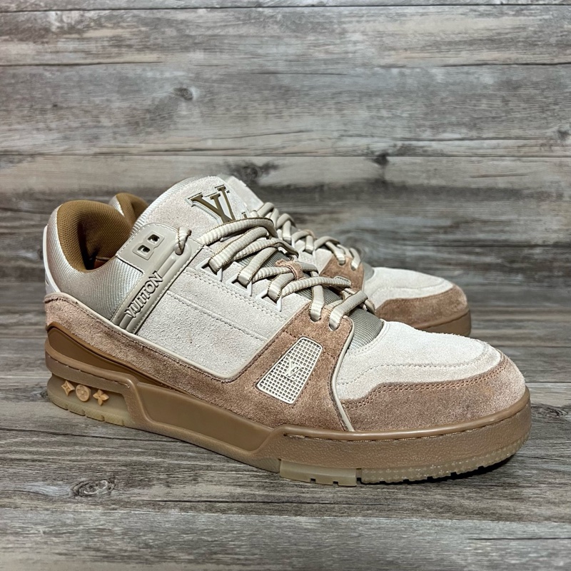 Louis Vuitton LV Trainer 麂皮 咖啡色 棕色 摩卡 UK8碼 42碼-1