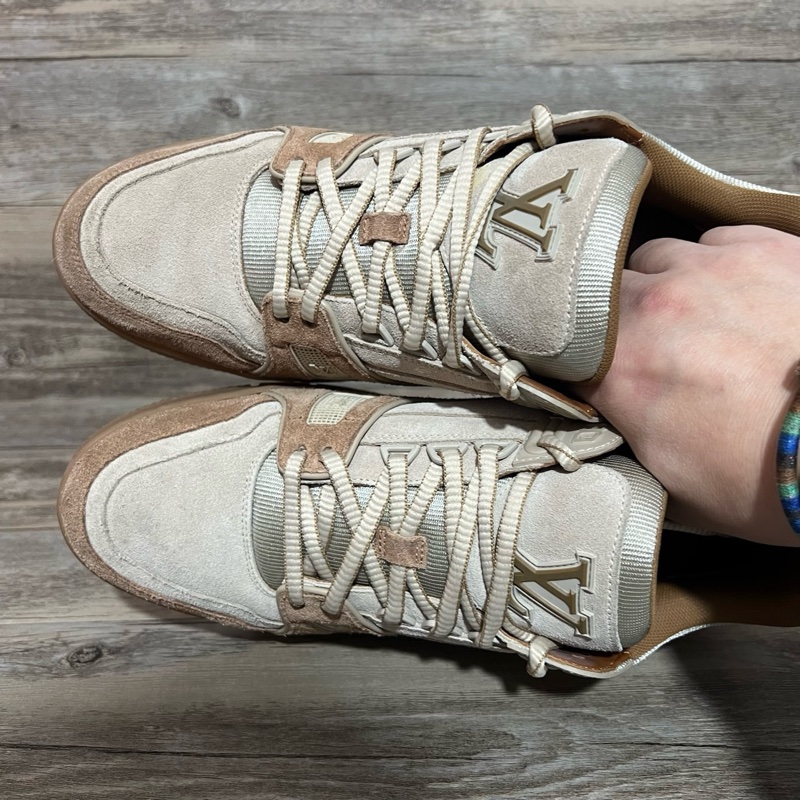 Louis Vuitton LV Trainer 麂皮 咖啡色 棕色 摩卡 UK8碼 42碼-4