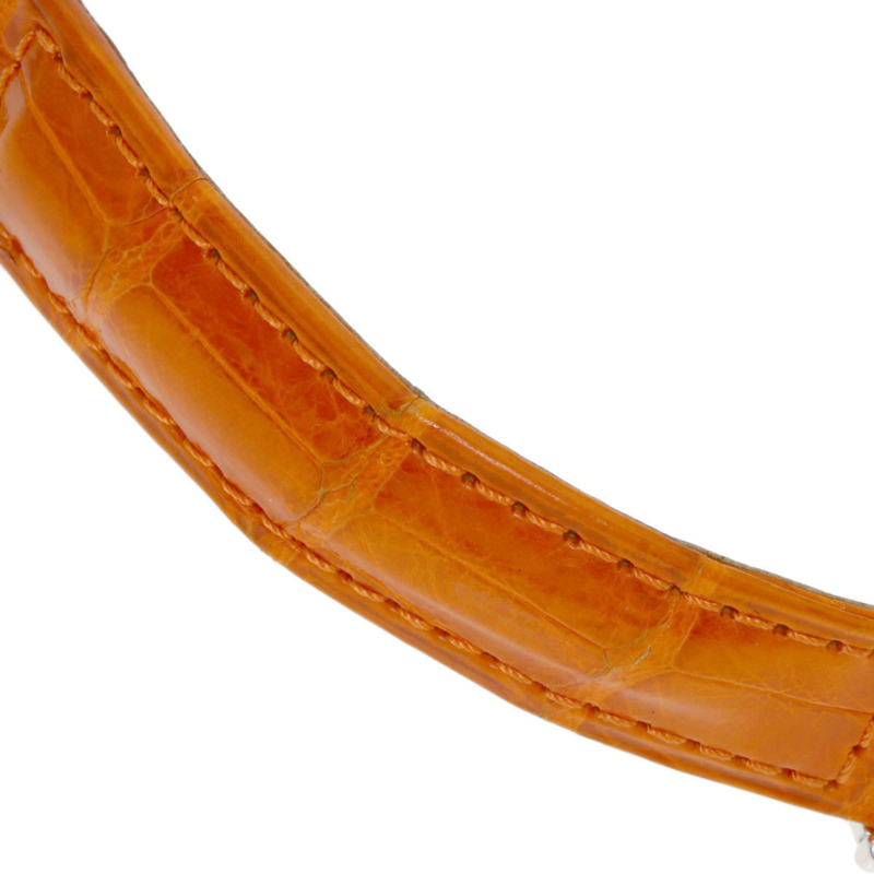 卡地亞 Pasha 32毫米網格鑲鑽腕錶 WJ105741,18K 白金,鱷魚皮錶帶,鑲鑽,女士款-10