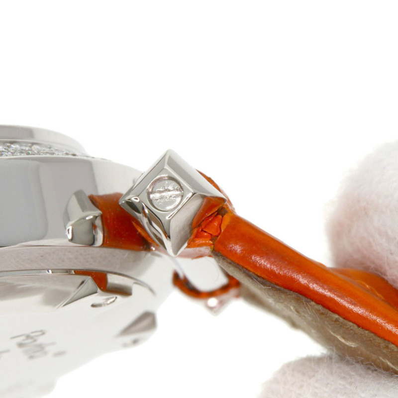 卡地亞 Pasha 32毫米網格鑲鑽腕錶 WJ105741,18K 白金,鱷魚皮錶帶,鑲鑽,女士款-15