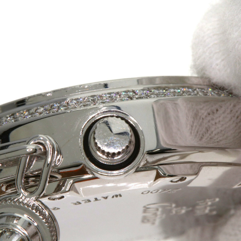 卡地亞 Pasha 32毫米網格鑲鑽腕錶 WJ105741,18K 白金,鱷魚皮錶帶,鑲鑽,女士款-17