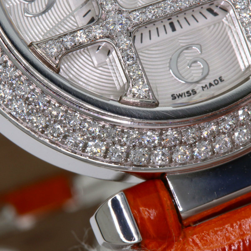 卡地亞 Pasha 32毫米網格鑲鑽腕錶 WJ105741,18K 白金,鱷魚皮錶帶,鑲鑽,女士款-22