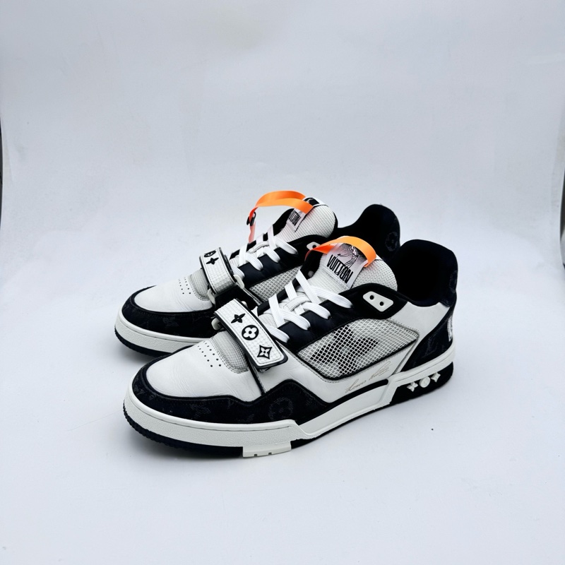 98新LV/8.5碼42.5碼/黑白牛仔魔術貼trainer-1