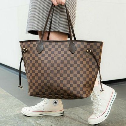 LV Neverfull MM 🎀現品實拍🎀中款 棋盤格 托特包 N51105~~二手約9成新-5