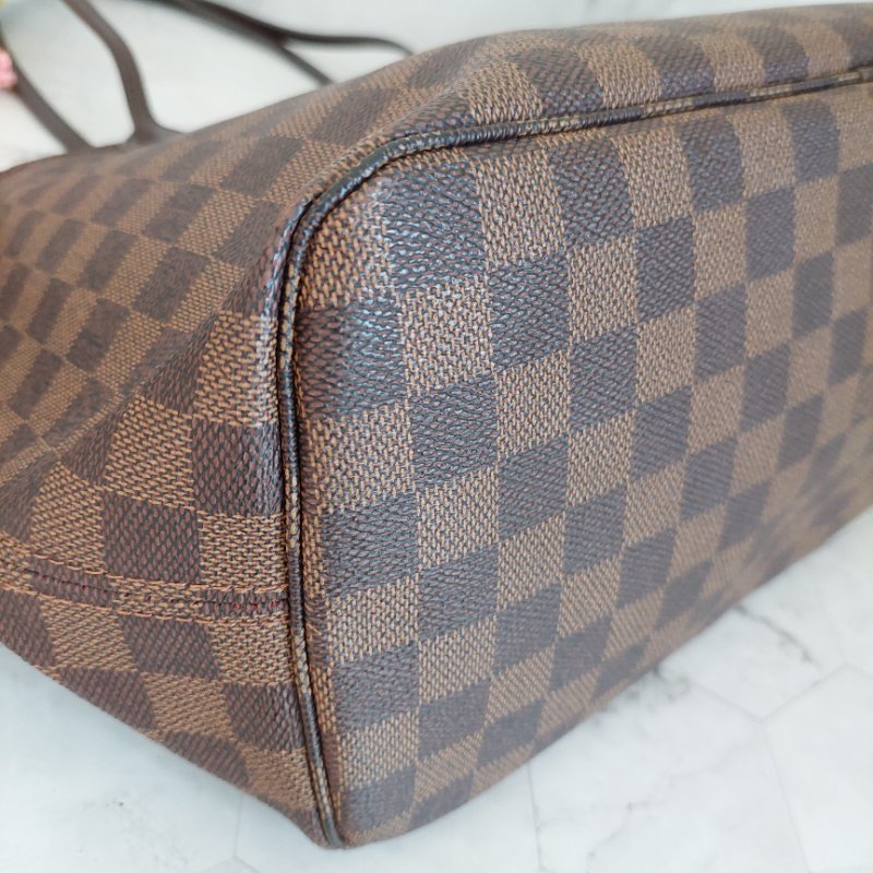 LV Neverfull MM 🎀現品實拍🎀中款 棋盤格 托特包 N51105~~二手約9成新-35