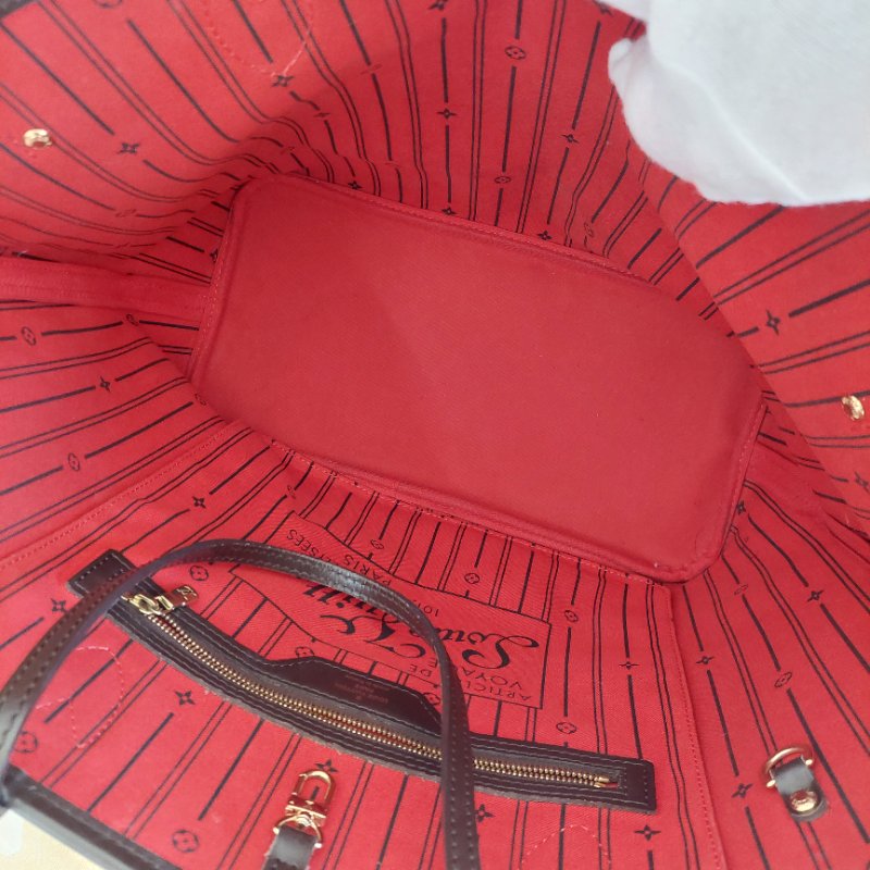 LV Neverfull MM 🎀現品實拍🎀中款 棋盤格 托特包 N51105~~二手約9成新-38