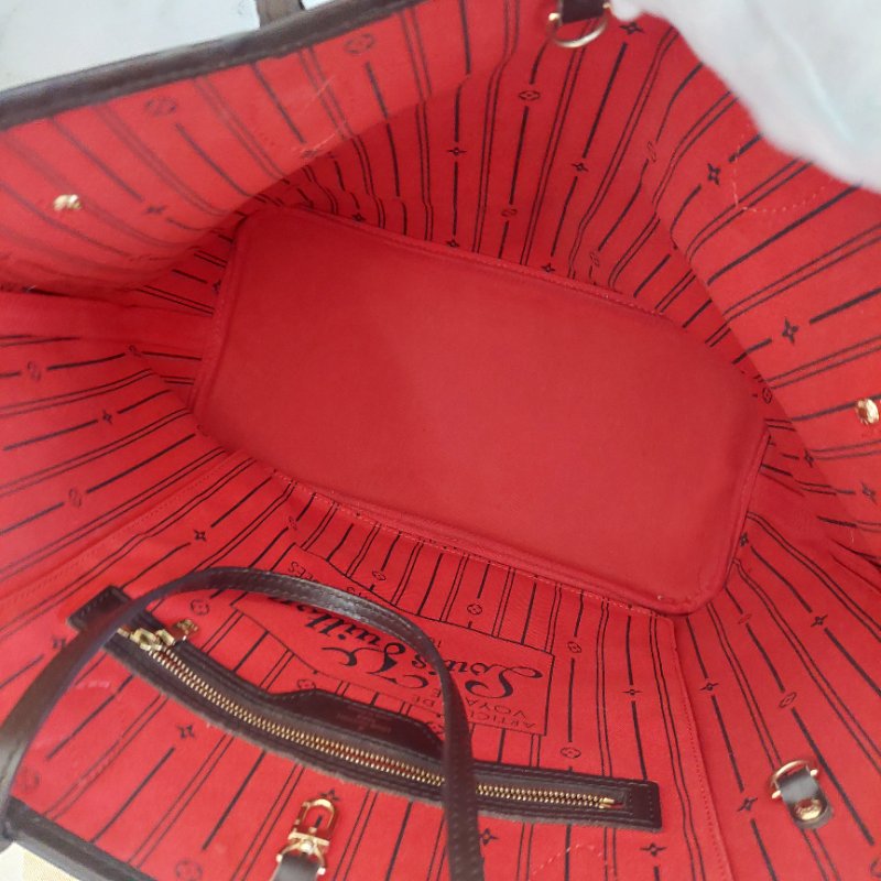 LV Neverfull MM 🎀現品實拍🎀中款 棋盤格 托特包 N51105~~二手約9成新-42