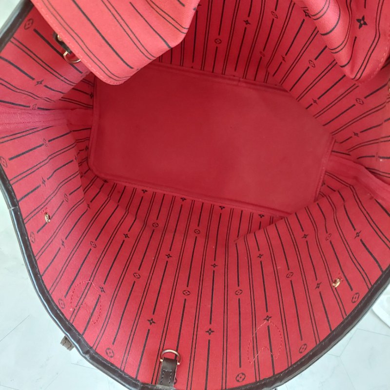 LV Neverfull MM 🎀現品實拍🎀中款 棋盤格 托特包 N51105~~二手約9成新-47