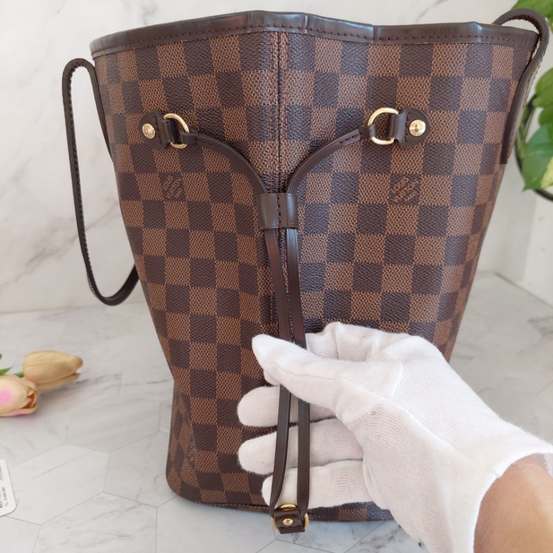 LV Neverfull MM 🎀現品實拍🎀中款 棋盤格 托特包 N51105~~二手約9成新-64