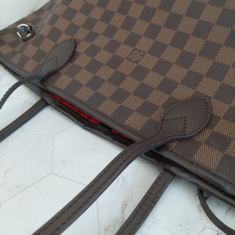 LV Neverfull MM 🎀現品實拍🎀中款 棋盤格 托特包 N51105~~二手約9成新-66