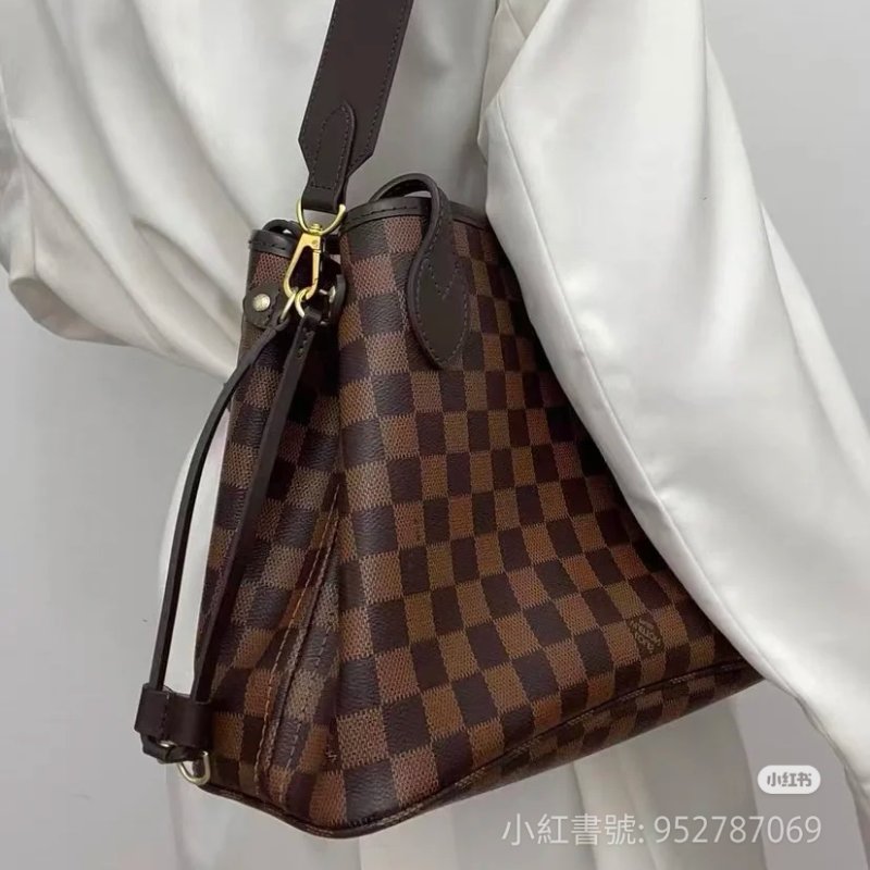 LV Neverfull MM 🎀現品實拍🎀中款 棋盤格 托特包 N51105~~二手約9成新-25