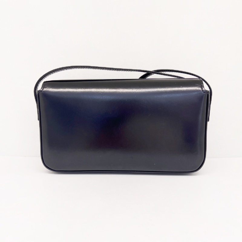 Celine Triomphe凱旋門黑金皮肩帶 肩背包-1