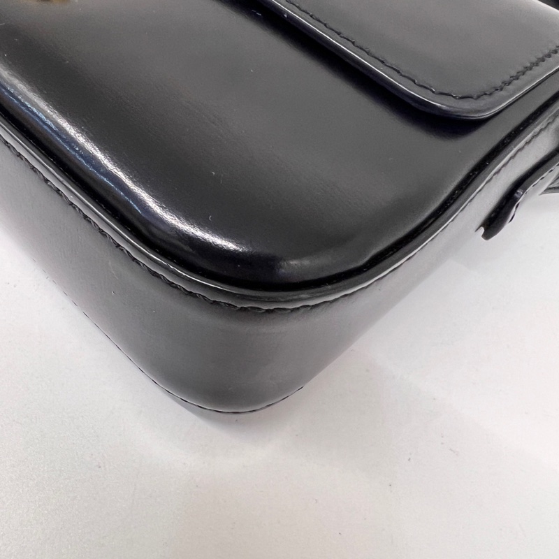 Celine Triomphe凱旋門黑金皮肩帶 肩背包-2