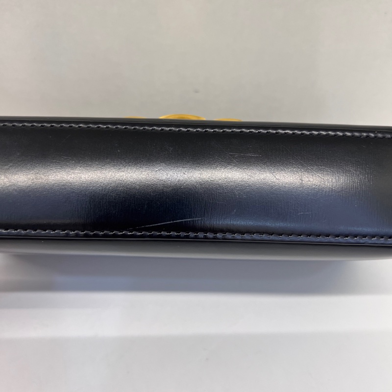 Celine Triomphe凱旋門黑金皮肩帶 肩背包-14