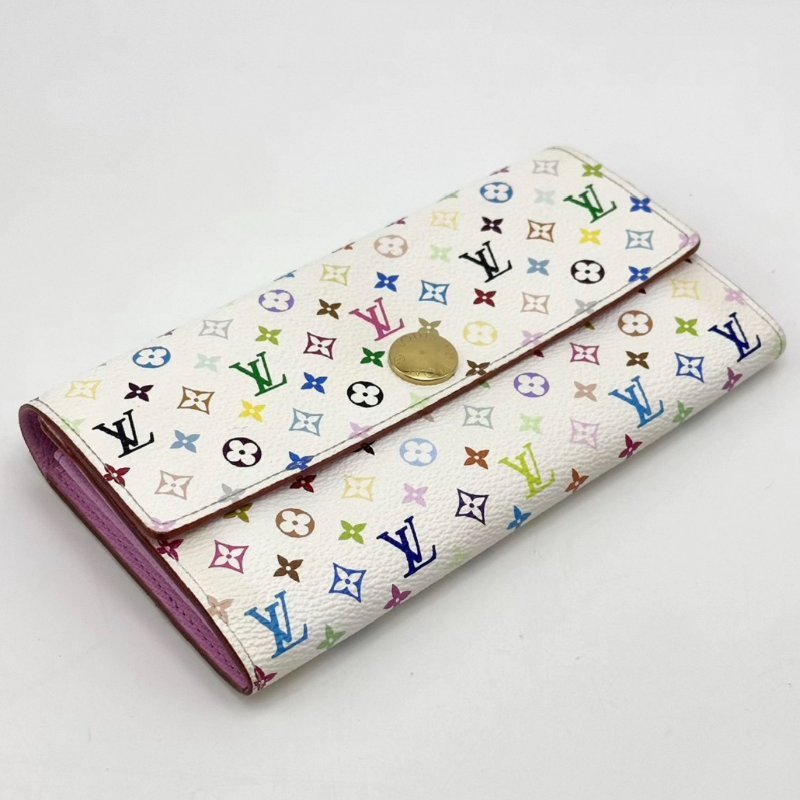 LV 白三彩長款手拿錢包19*10 98新配件塵袋-4