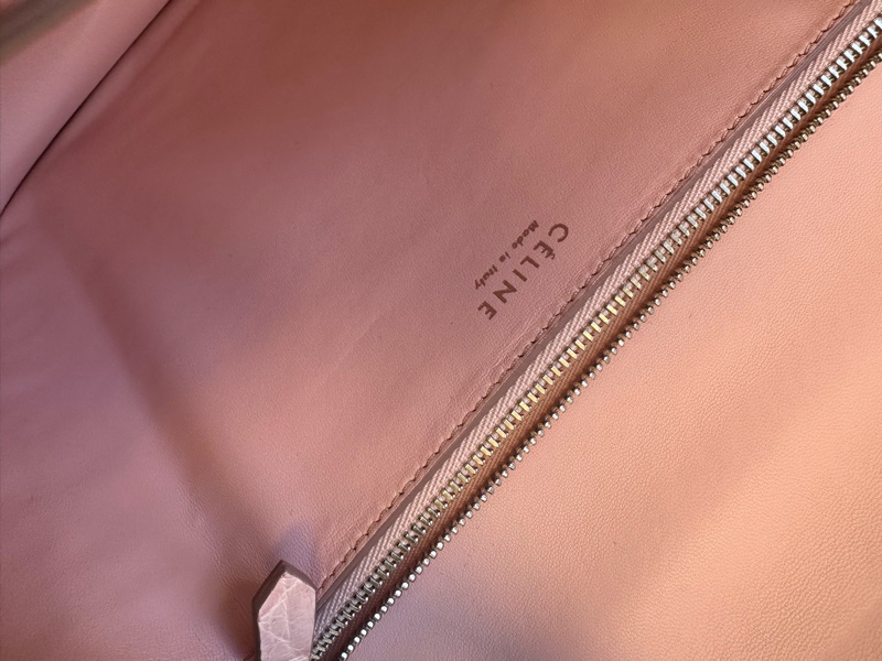 Celine 賽琳 極品鱷魚皮box 中號 櫻花粉 銀扣專櫃在售19萬rmb,普皮價秒,康康平替99新,帶肩帶,附件防塵袋-7