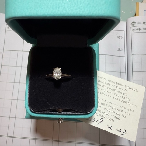 Tiffany &co蒂芬妮 60分橢圓鑽戒